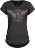 Rokker Wings,  t-shirt women,  color: Dark Grey/White/Red/Blue,  size: XL