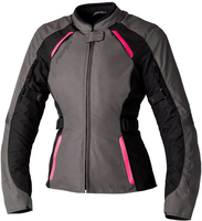 RST Ava,  textile jacket waterproof women,  color: Grey/Black/Neon-Pink,  size: 3XL