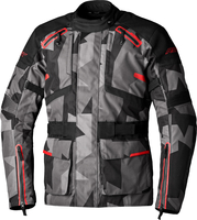 RST Endurance Camo,  textile jacket waterproof,  color: Grey/Dark Grey/Black/Red,  size: XXL