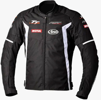 RST IOM TT Team Evo,  textile jacket waterproof,  color: Black/White,  size: 3XL