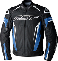 RST TracTech Evo 5,  textile jacket waterproof,  color: Black/Blue,  size: S