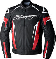 RST TracTech Evo 5,  textile jacket waterproof,  color: Black/Red,  size: XL