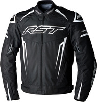 RST TracTech Evo 5,  textile jacket waterproof,  color: Black/White,  size: XL