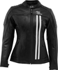 Rusty Stitches Alice,  leather jacket women,  color: Black/White,  size: 44