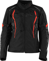 Rusty Stitches Ashley Pixel,  textile jacket waterproof women,  color: Black/Grey/Red,  size: 38