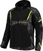 Rusty Stitches Carlo Camo,  textile jacket,  color: Black/Grey/Neon-Yellow,  size: 4XL