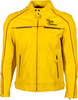 Rusty Stitches Chase,  leather jacket,  color: Yellow/Black,  size: S