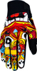 Rusty Stitches Clyde V2 Mask,  gloves,  color: Black/White/Red/Yellow/Blue,  size: L