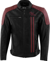 Rusty Stitches Cooper,  leather jacket,  color: Black/Dark Red,  size: 4XL
