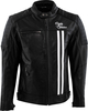 Rusty Stitches Cooper,  leather jacket,  color: Black/White,  size: M