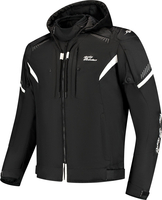 Rusty Stitches Dylan,  textile jacket waterproof,  color: Black/White,  size: 4XL