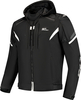 Rusty Stitches Dylan,  textile jacket waterproof,  color: Black/White,  size: L