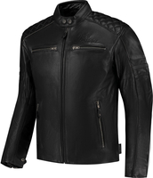 Rusty Stitches Jari V2,  leather jacket,  color: Black,  size: 4XL