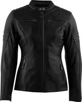 Rusty Stitches Joyce V2,  leather jacket women,  color: Black,  size: 38