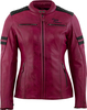 Rusty Stitches Joyce V2,  leather jacket women,  color: Dark Red/Black,  size: 46