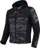 Rusty Stitches Liam Pixel,  textile jacket waterproof,  color: Black/Grey/Dark Grey/Red,  size: 4XL