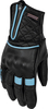 Rusty Stitches Lilly,  gloves women,  color: Black/Light Blue,  size: XL