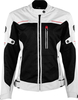 Rusty Stitches Lynn,  textile jacket women,  color: Light Grey/Black,  size: 38