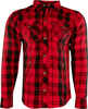 Rusty Stitches Neil,  shirt/textile jacket,  color: Red/Black,  size: L