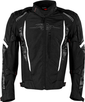 Rusty Stitches Pete,  textile jacket waterproof,  color: Black/Grey/White,  size: 4XL