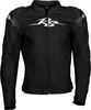 Rusty Stitches Scott,  leather jacket,  color: Black/White,  size: M