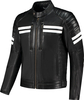 Rusty Stitches Steve,  leather jacket,  color: Black/White,  size: 3XL