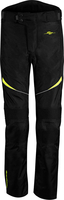 Rusty Stitches Tommy,  textile pants,  color: Black/Neon-Yellow,  size: 6XL