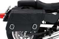 Saddlemen Flame,  saddle bags,  color: Black,  size: M