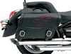 Saddlemen Flame,  saddle bags,  color: Black/Dark Red,  size: XL