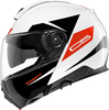 Schuberth C5 Eclipse,  flip up helmet,  color: Black/White/Neon-Red,  size: L (58/59)