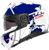 Schuberth C5 Globe,  flip up helmet,  color: White/Blue,  size: M (56/57)