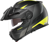 Schuberth E2 Defender,  flip up helmet,  color: Matt Black/Neon-Yellow,  size: XXL (62/63)