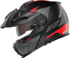 Schuberth E2 Defender,  flip up helmet,  color: Matt Black/Red,  size: M (56/57)