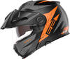 Schuberth E2 Explorer,  flip up helmet,  color: Matt Black/Grey/Orange,  size: XXL (62/63)