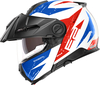 Schuberth E2 Explorer,  flip up helmet,  color: White/Red/Blue,  size: M (56/57)