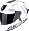 Scorpion EXO-391 Arok,  full face helmet,  color: White/Black/Silver,  size: L