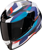 Scorpion EXO-491 Abilis,  full face helmet,  color: Black/White/Blue/Red,  size: XXL