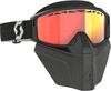 Scott Primal Safari LS,  facemask goggles,  color: Black/White Orange/Red-Mirrored,  size: One Size