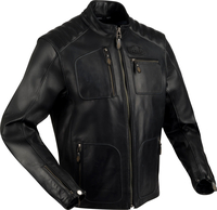 Segura Lewis,  leather jacket waterproof,  color: Black,  size: 4XL