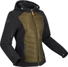 Segura Natcho 2,  textile jacket waterproof women,  color: Black/Olive,  size: T0