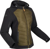 Segura Natcho 2,  textile jacket waterproof women,  color: Black/Olive,  size: T2
