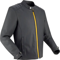 Segura Phil,  leather jacket,  color: Black/Yellow,  size: 4XL