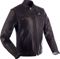 Segura Riverton,  leather jacket,  color: Black/Grey,  size: M