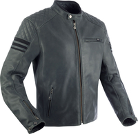 Segura Track,  leather jacket,  color: Grey/Black,  size: M