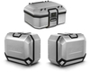 Shad Terra Full Pack,  top case & side cases,  color: Silver,  size: 37 L / 36 L/47 L