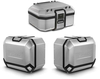Shad Terra Full Pack,  top case & side cases,  color: Silver,  size: 37L / 2x 47 L