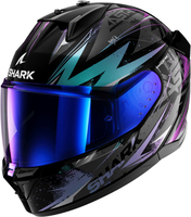 Shark D-Skwal 3 Blast-R,  full face helmet,  color: Black/Grey/Turquoise,  size: XS