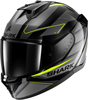 Shark D-Skwal 3 Sizler,  full face helmet,  color: Grey/Black/Neon-Yellow,  size: XL