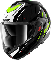 Shark OXO Rydger,  flip up helmet,  color: Black/White/Green,  size: L