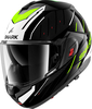Shark OXO Rydger,  flip up helmet,  color: Black/White/Green,  size: M